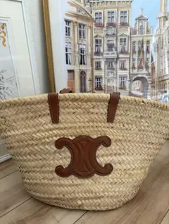 CELINE セリーヌ かごバッグトートバッグ レザー 籠 銀座三越購入のサムネイル