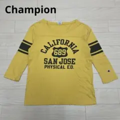 Champion　チャンピオン 　L/S-T　Tシャツ　七分袖　イエロー