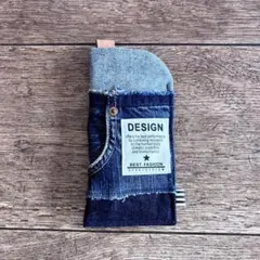 【訳あり】デニムリメイク メガネケース サングラスケース