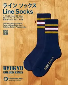 【新品未開封】琉球GOLDEN KINGS 22-25㌢ラインソックス2足セット