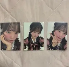 川本笑瑠 チェック衣装 トレカ 3枚セット