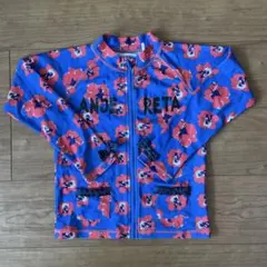 花柄　ジップアップラッシュガード　130