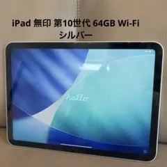 iPad 無印 第10世代 64GB Wi-Fi シルバー
