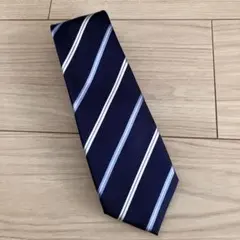 PERSON'S FOR MEN ネイビー ストライプ ネクタイ　ネイビー