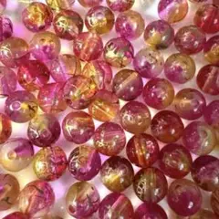 【新品】ガラスビーズ ビーズパーツ レッド 赤 8mm 100個 おまとめ売り