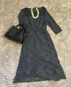 アパートバイローリーズ★総レース ドレスワンピース✨ロング丈　パーティ　結婚式