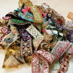 インド刺繍リボン　まとめ売り　合計20m以上　【D】