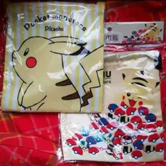 未開封 ポケモン ピカチュウ巾着２点☆ ポケットモンスター