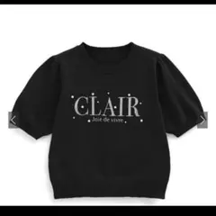 《即購入可能》パールロゴ刺繍ニットトップス[fu160] ブラック 黒