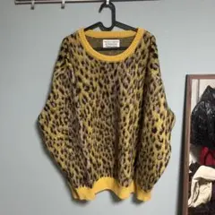 即完売美品！WACKO MARIAレオパード柄モヘアニット　セーターカーディガン