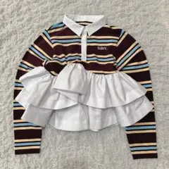 新品未使用】Bibiy. ペプラムトップス 長袖 ベージュ - メルカリ