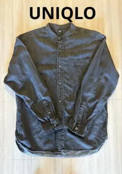 【UNIQLO 】ダークグレー デニムシャツ　メンズ S