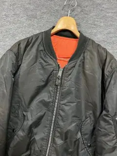 90’sアメリカ製 Corinth Mfg. Co. MA-1 ジャケット 黒Lのサムネイル