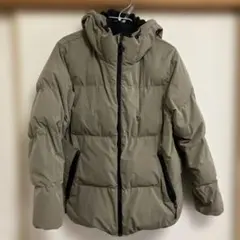 カーキ フード付きダウンジャケット