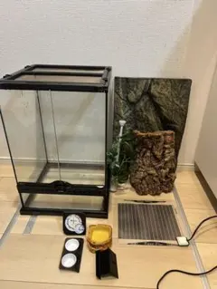 飼育セット】コトブキ ヒュドラケース 3144＋照明・レイアウト石