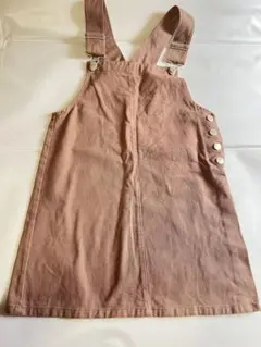 ブラウン サスペンダー付きジャンバースカート 140 Tシャツ付き　ワンピース