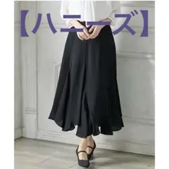 【ハニーズ】エスカルゴスカート★ブラック ★フレアスカート★LL★美品