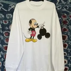 ハゲてるミッキー ロンT カットソー 長袖 ロンティー 白 可愛い 攻め R35