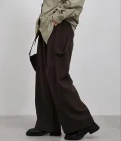 最終値下げ【タグ付き新品✨️】select MOCAウールタッチペインターパンツ