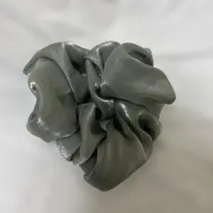 グリーン　大きめシュシュ