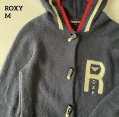 ＊ロキシー ROXY フード付ネイビーカーディガン M