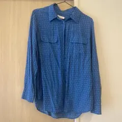 Equipment シルク　シャツ　ブルーのサムネイル