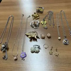 ハンドメイド アクセサリー セット ネックレス イヤリング ブローチ リング