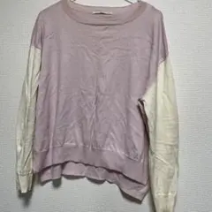 LADY LUCK LUCA バイカラー長袖ニット