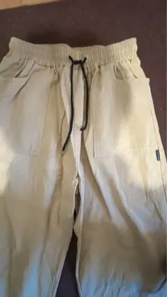 ベージュ ワークパンツ コットン混紡