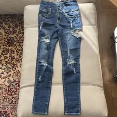 アベイル SUREVE ダメージスキニーデニム M ハイウエスト