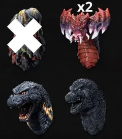 コンプ 一番くじ ゴジラ 怪獣乱舞 荒ぶるモノ E賞 モンスターヘッドマグネット