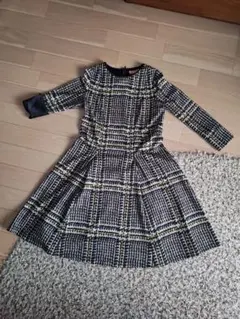 ユマコシノ 七分袖袖Aライン ワンピース