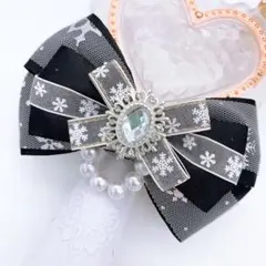 キンブレリボン ペンライトリボン 雪ライン ブラック ❄︎ハンドメイド