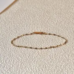華奢メタルチェーンブレスレット ゴールド　ステンレス