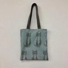 ハンドメイド　ミニトートバッグ　猫