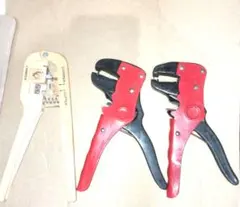 ワイヤーストリッパー 圧着工具 3点セット