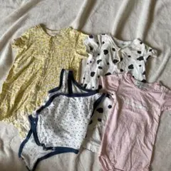 4点まとめ売り女の子60 ベビーガール　３M ロンパース　肌着　ロンパース