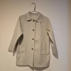 ライトグレー ボタン付きコート⭐150サイズ⭐