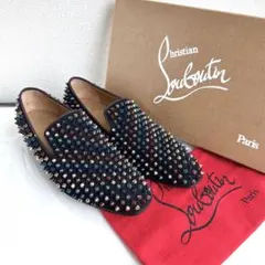 ルブタン　スパイクスタッズ　フラットシューズ　ローファー　スリッポン　靴　極美品のサムネイル