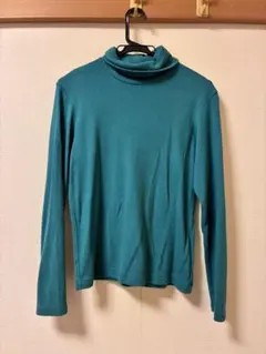 UNIQLO タートルネックセーター S ターコイズ