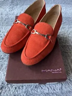 MANA オレンジ スエード ローファーのサムネイル