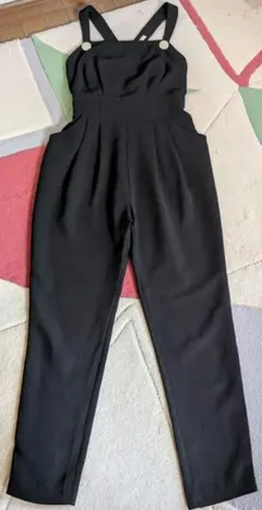 【used】Snidel スナイデル 黒 オールインワン サイズ0（S-M）