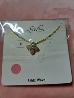 Glitz Wave フラワーモチーフ ネックレスゴールド