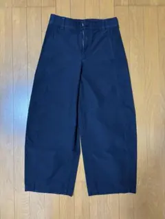 UNIQLO ジャージーバレルレッグパンツ Sサイズ ネイビー