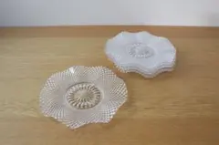 花形ガラス皿 5枚セット 約20cm