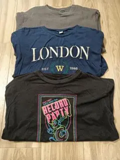 140cm 長袖Tシャツ(ロンT) 3枚セット
