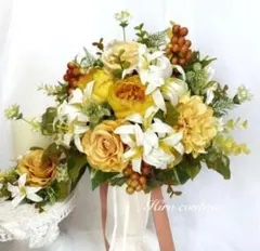 アーティフィシャルフラワー イエローブーケ