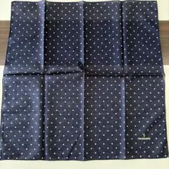 TRUSSARDI ネイビー ドット柄 ハンカチのサムネイル