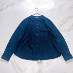 近年モデル美品　パラスパレス　インディゴシャツ　ブラウス　コットン　2/Mのサムネイル