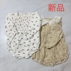 バースデイ 韓国 ロンパース 長袖 リボン 小花柄 80 90